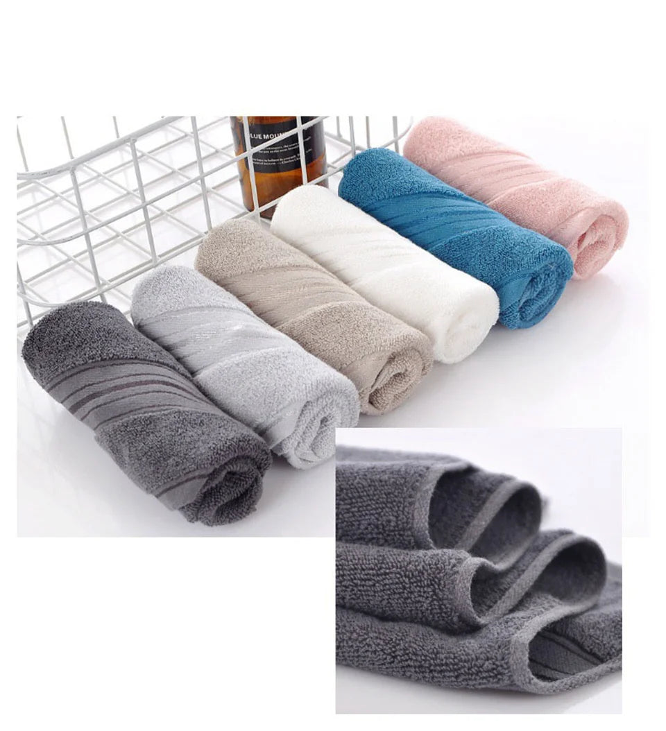 Serviette visage en coton absorbante - Douce et épaisse pour salle de bain