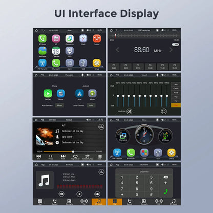 Autoradio Android 7'' sans fil - FM, BT, WiFi, AUX intégré