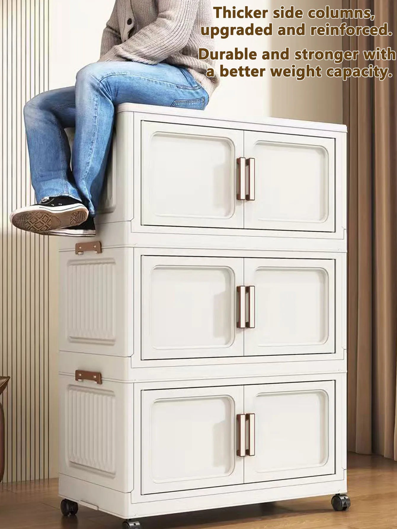 Armoire de rangement pliable pour vêtements de bébé et enfants