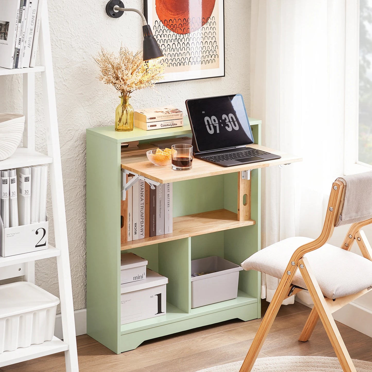 Table pliante SoBuy FWT104 avec armoire intégrée - Pratique et élégante