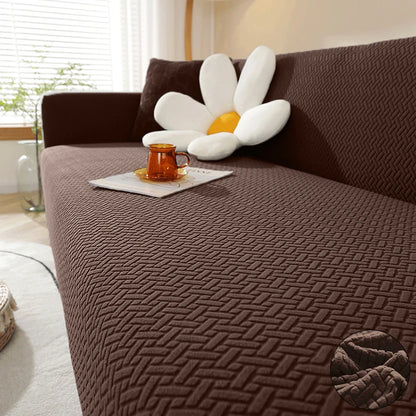 Housse de canapé élastique Jacquard | Protection pour salon L-Shape