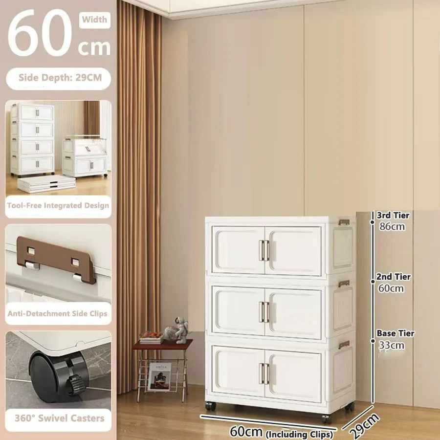 Armoire de rangement pliable pour vêtements de bébé et enfants
