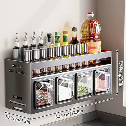 Etagère d'assaisonnement murale sans perçage, pratique et design