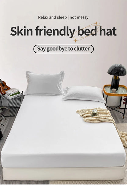 Drap-housse élastique antidérapant pour lits simples à King
