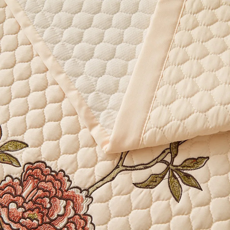 Ensemble de couvre-lit d'été brodé chic - léger et doux, 1 à 3 pièces