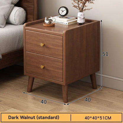 Armoire de chevet en bois massif pour petite chambre à coucher