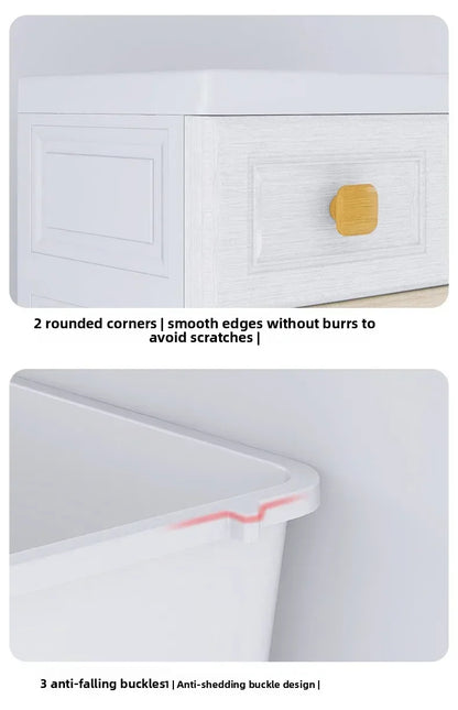 Armoire de rangement blanche à tiroirs - 50 casiers en plastique