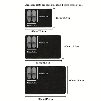 Tapis de bain antidérapant en velours corail - Confort et style