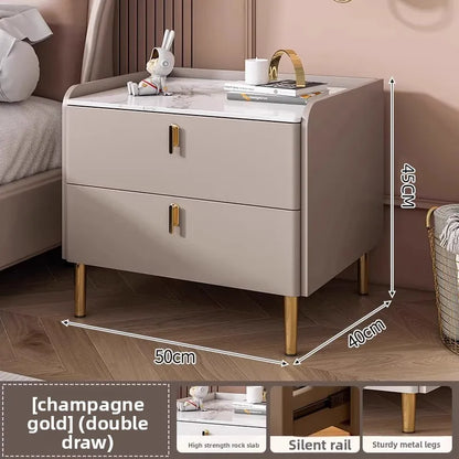 Table de chevet multifonctionnelle avec 3 tiroirs pour chambre