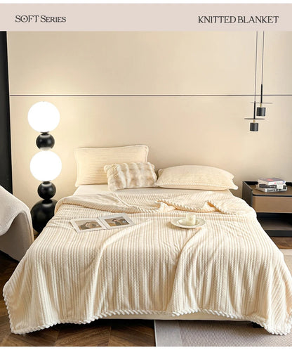 Couverture King Size à Carreaux - Chaude et Confortable pour Canapé