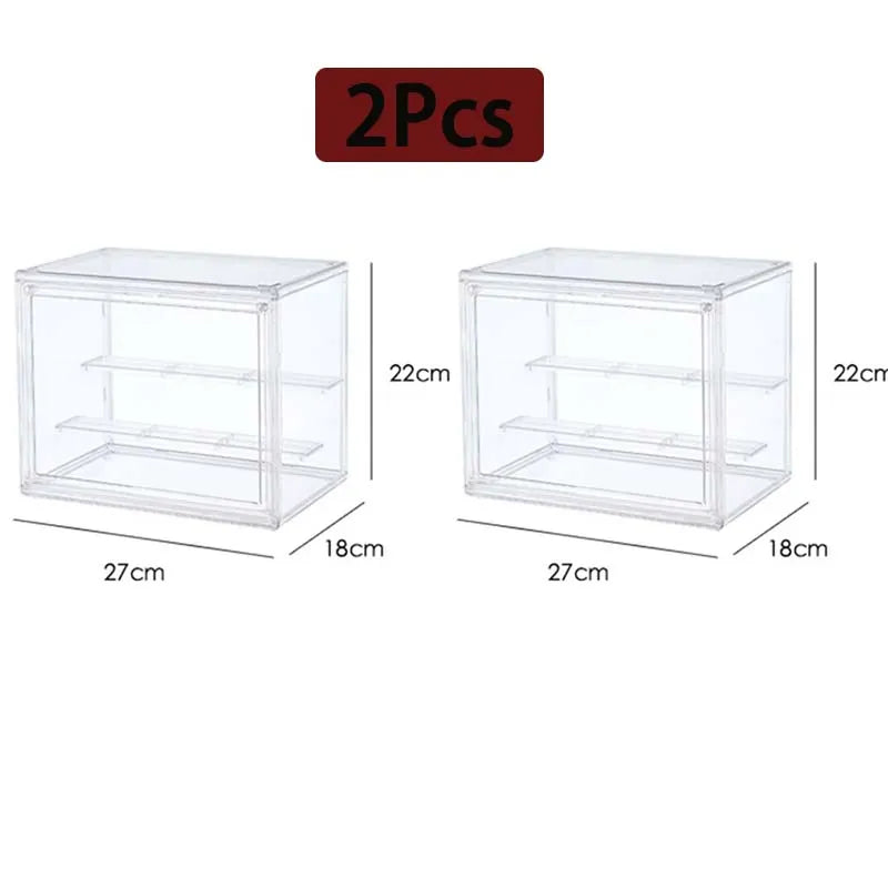 Boîte de rangement acrylique transparente pour figurines et maquillage