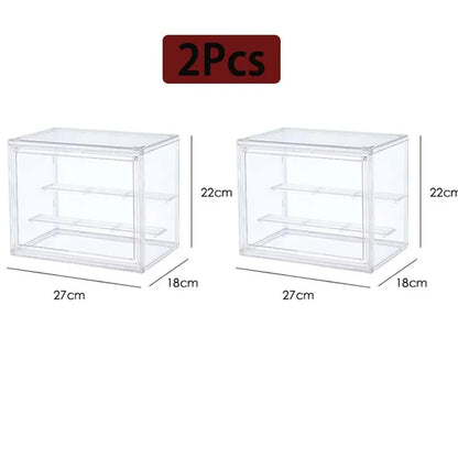 Boîte de rangement acrylique transparente pour figurines et maquillage