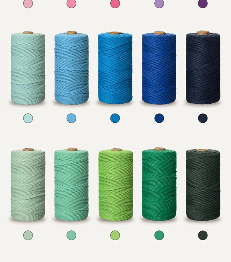 Corde en coton naturel 4mm pour macramé - 10m de créativité DIY