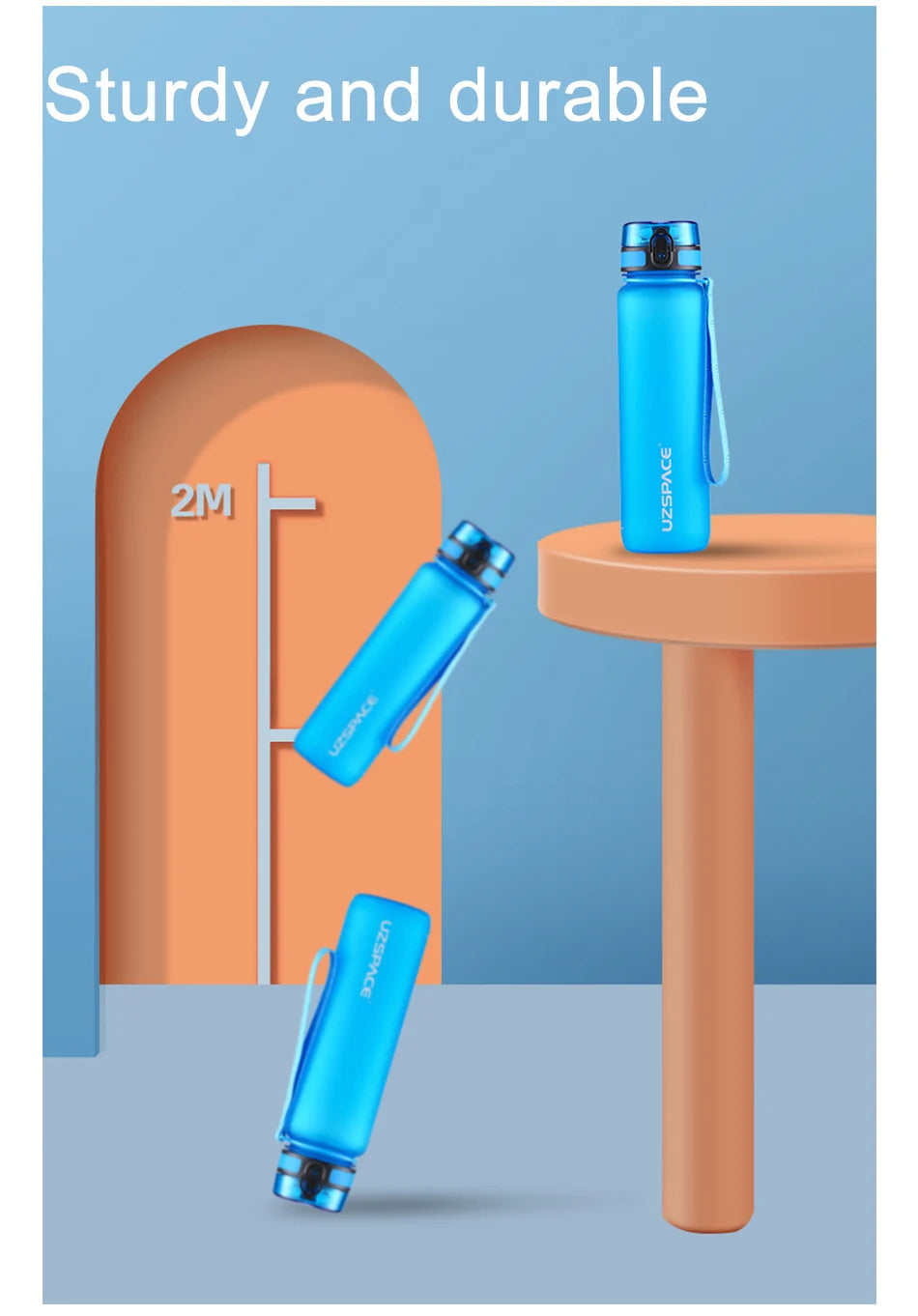 Gourde Sport Tritan Sans BPA - Bouteille d'Eau Portable 350/500ml