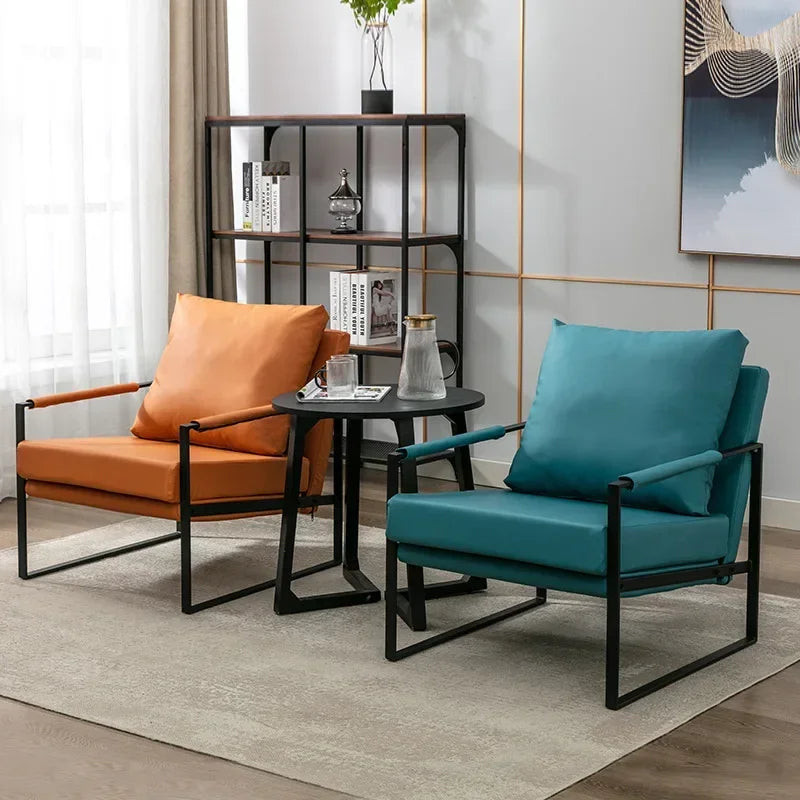 Canapé paresseux nordique en fer forgé pour salon et balcon