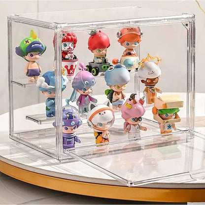 Boîte de rangement acrylique transparente pour figurines et maquillage