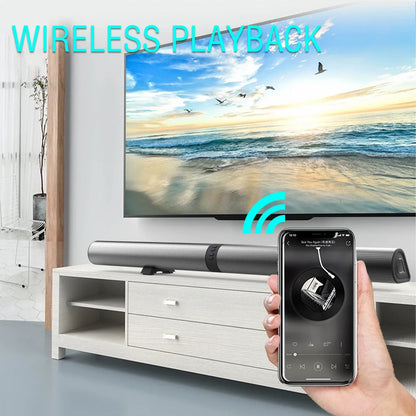 Barre de son 120W Home Cinéma Bluetooth 2 en 1 - Son Détaillé