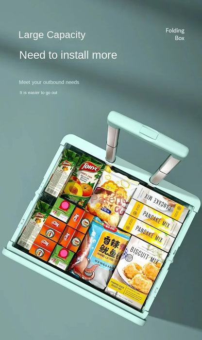 Chariot de courses pliable avec sacs – Idéal pour épicerie et pique-nique