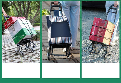 Chariot d'épicerie léger et pliable pour escalier - Idéal voyage