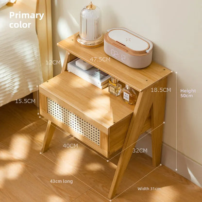 Table de chevet avec tiroir - Armoire de rangement élégante