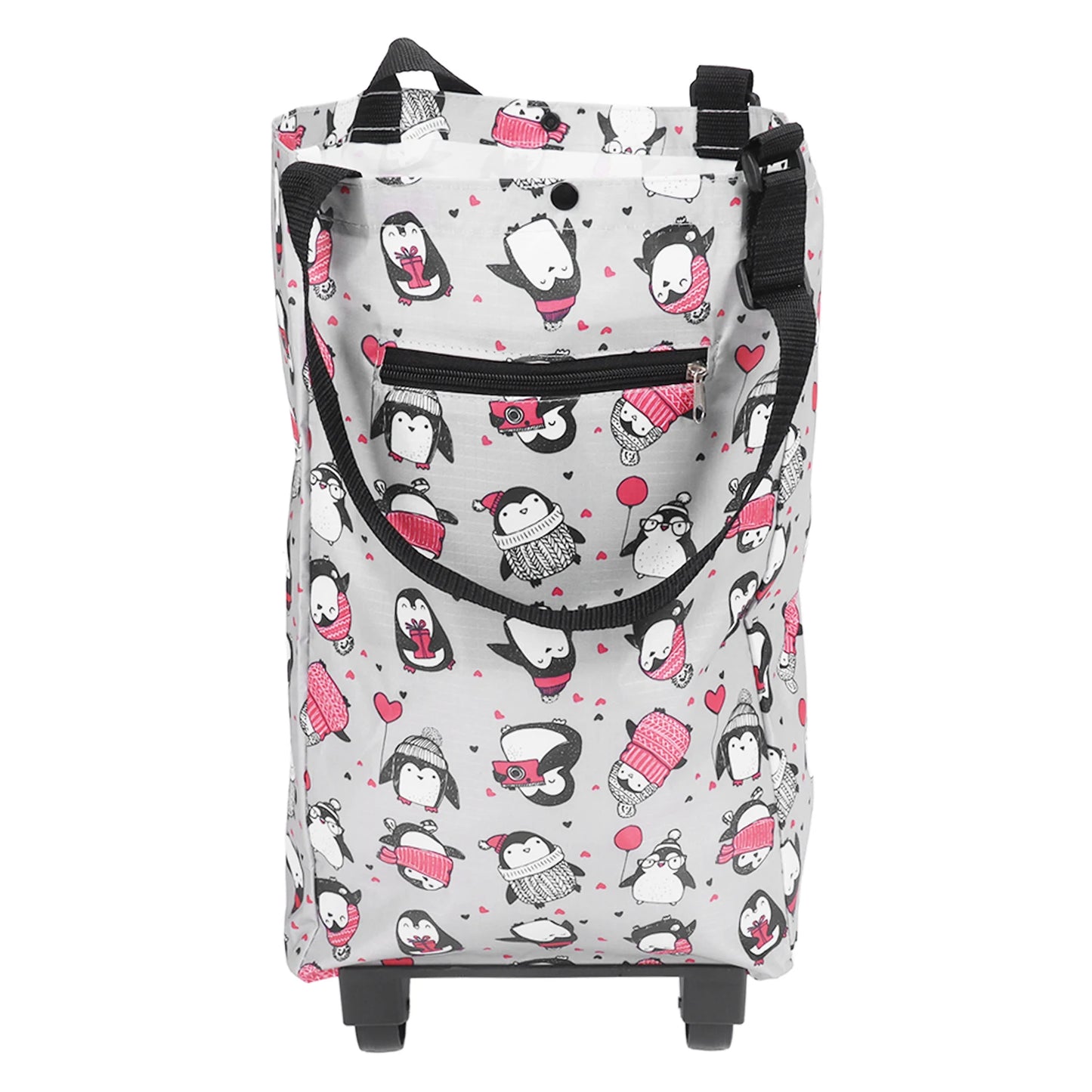 Chariot de Shopping Pliable avec Roulettes pour Homme - Pratique et Fonctionnel