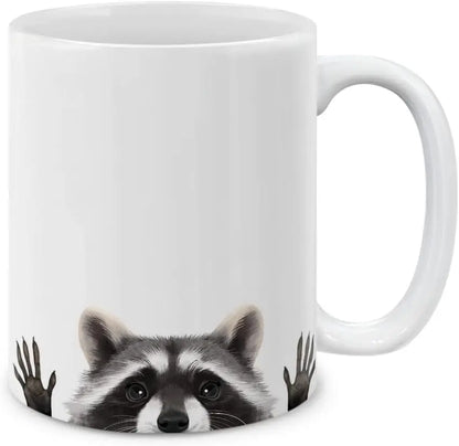 Tasse à café raton laveur - Idée cadeau Noël & hiver