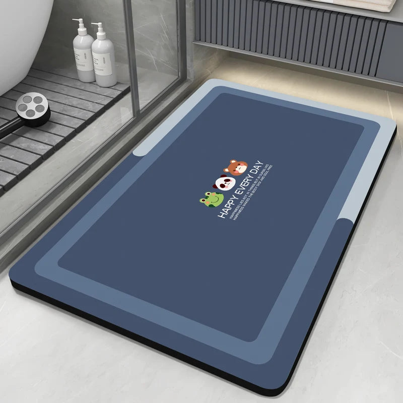 Tapis de Bain en Diatomite Antidérapant - Séchage Rapide & Lavable