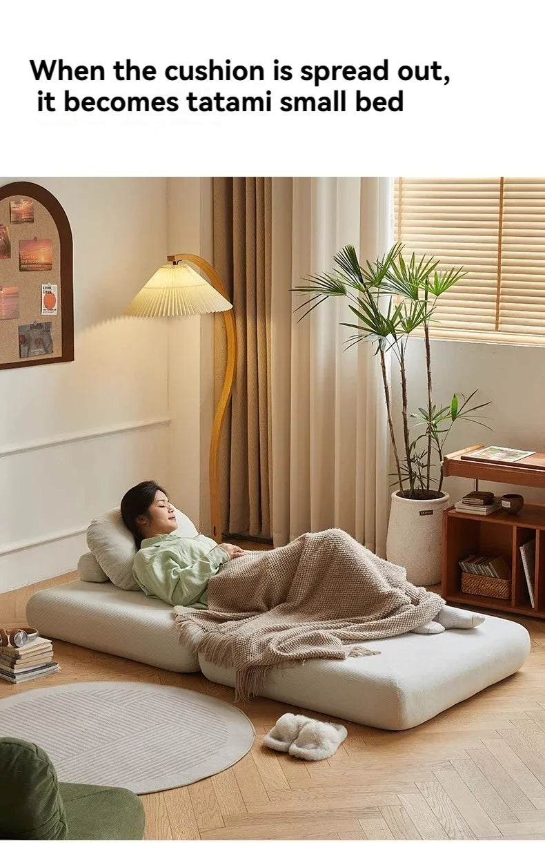 Canapé-lit pliant en tissu pour petit salon - Confort tatami