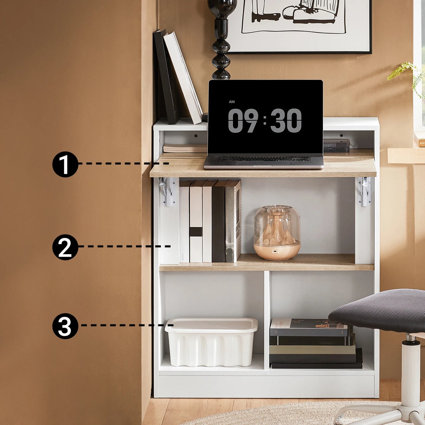 Table pliante SoBuy FWT104 avec armoire intégrée - Pratique et élégante