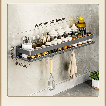 Étagère murale multifonction pour cuisine et salle de bain