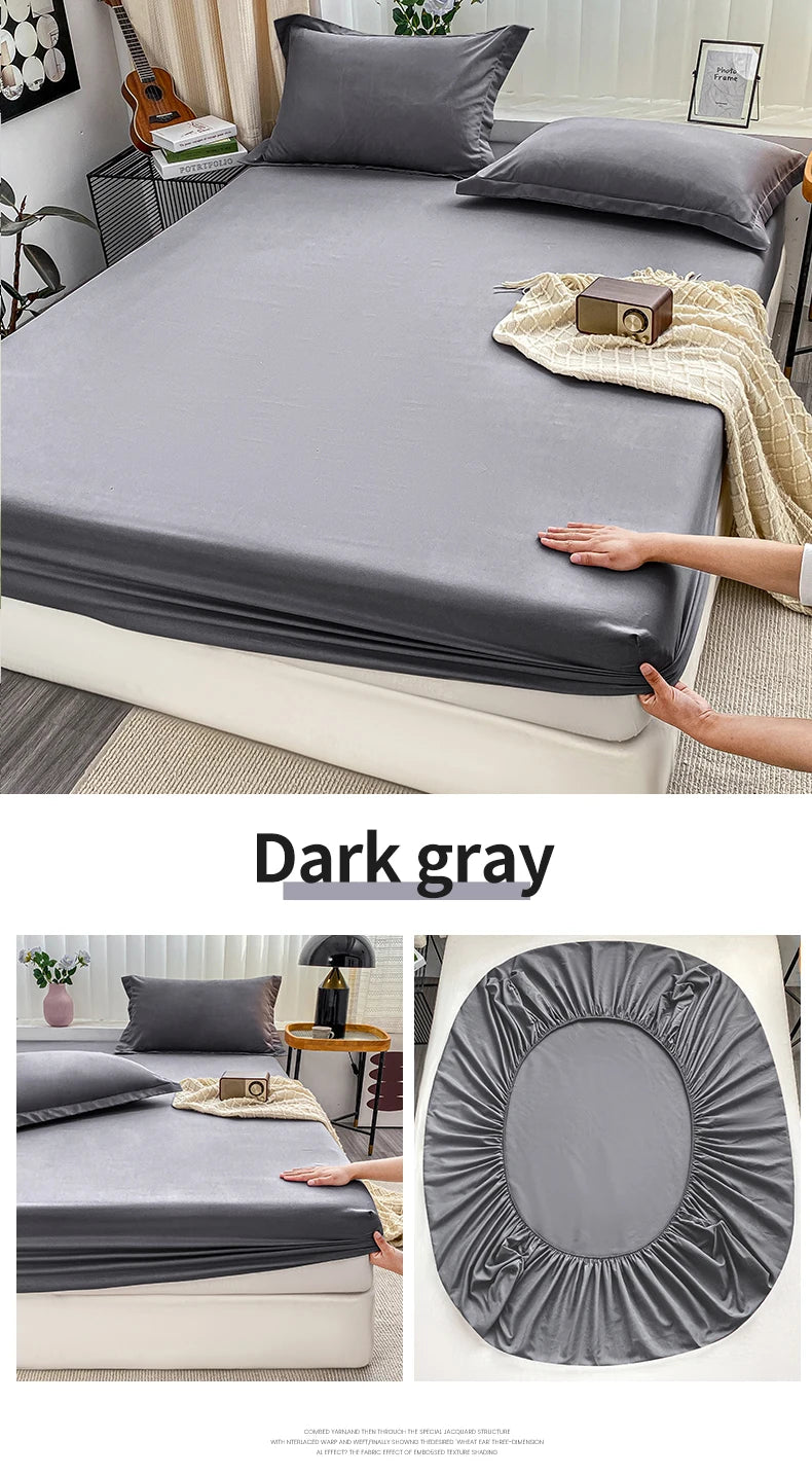 Drap-housse élastique antidérapant pour lits simples à King