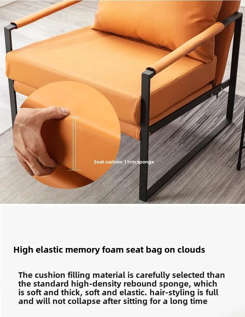 Canapé paresseux nordique en fer forgé pour salon et balcon