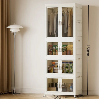 Armoire de rangement pliable multifonction pour vêtements et maison