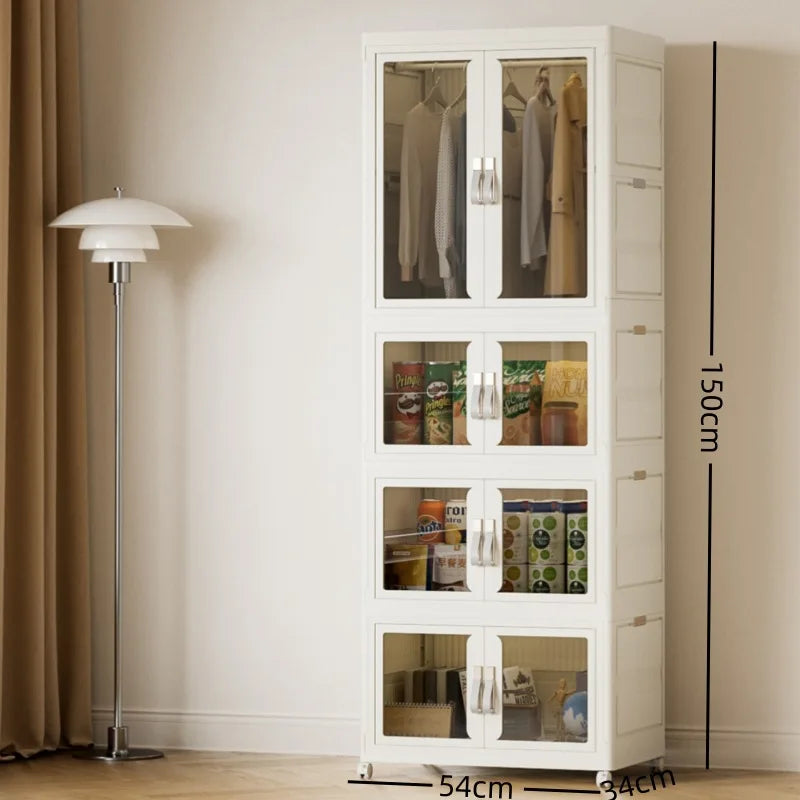 Armoire de rangement pliable multifonction pour vêtements et maison