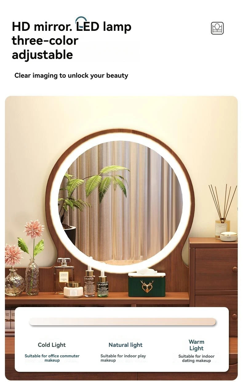 Coiffeuse de luxe légère style chinois - Bureau maquillage compact