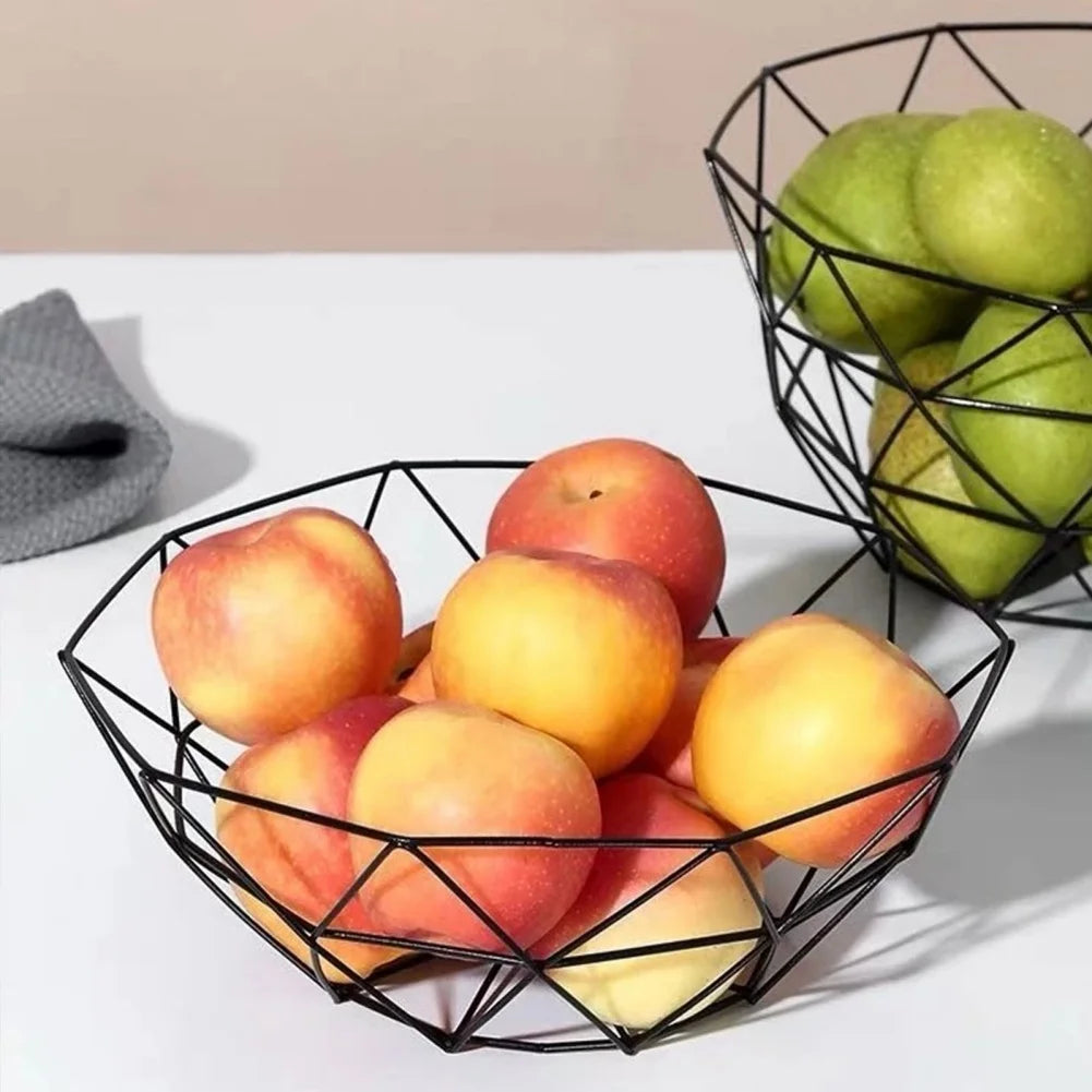 Panier à fruits en métal multi-tailles - Organisateur de cuisine élégant