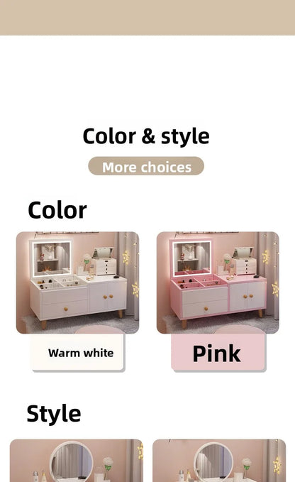 Coiffeuse moderne avec baie vitrée pour chambre à coucher