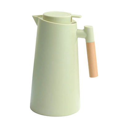 Carafe thermique isolée 1L avec poignée en bois - Garde au chaud/froid