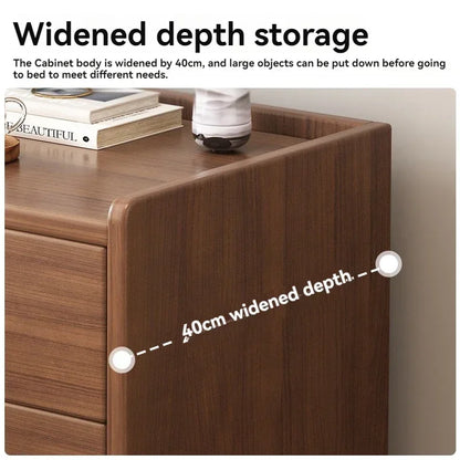 Armoire de chevet en bois massif pour petite chambre à coucher