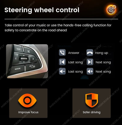 Autoradio 1Din sans fil CarPlay & Android Auto - Écran 6.86'' HD