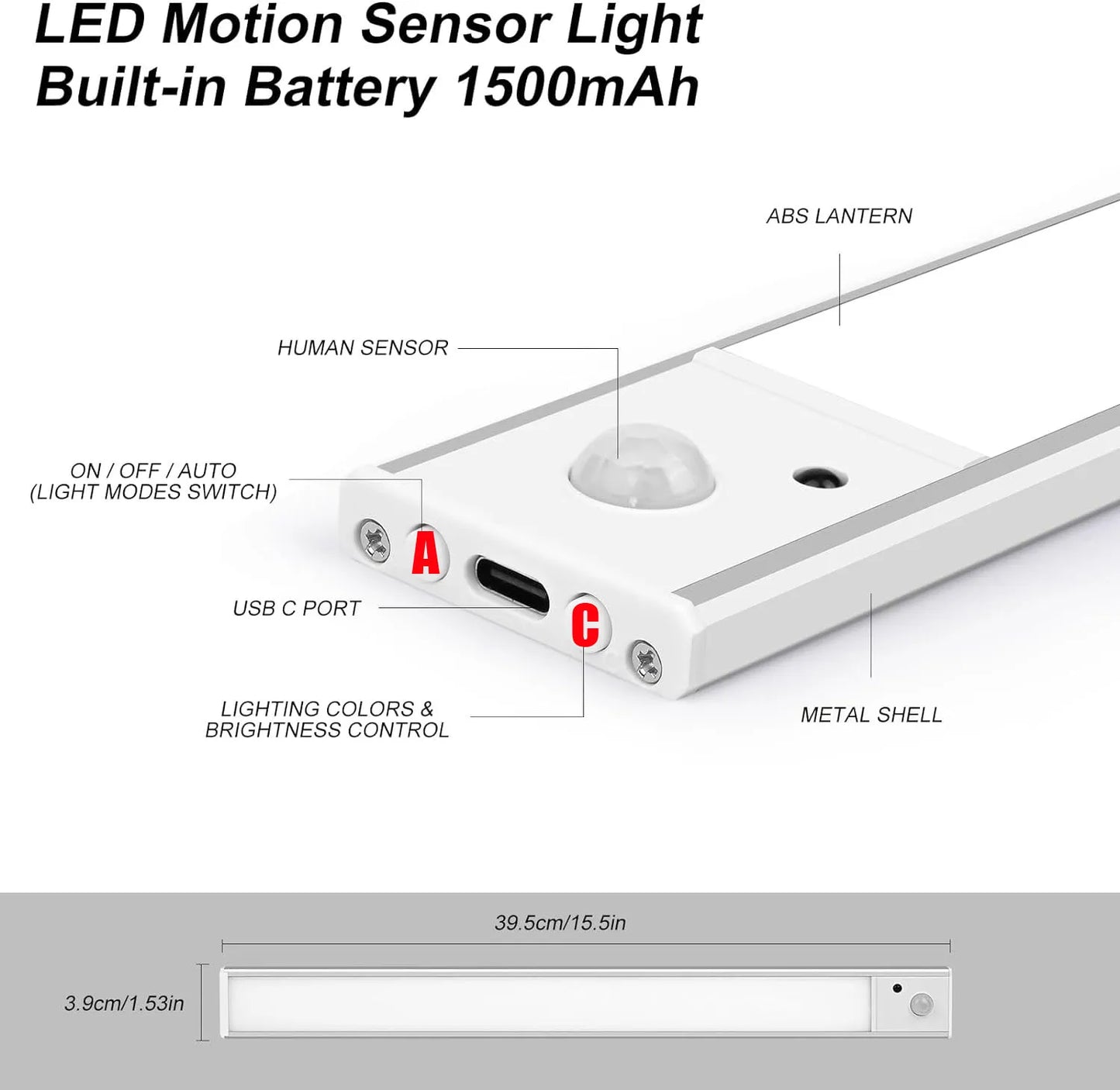 Veilleuse LED sans fil Xiaomi avec capteur de mouvement - Rechargeable