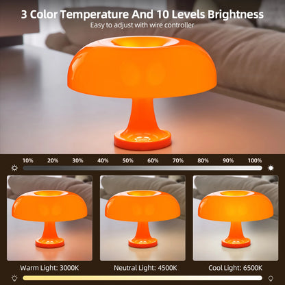 Lampe de table moderne orange - Chevet design danois Kevin Art