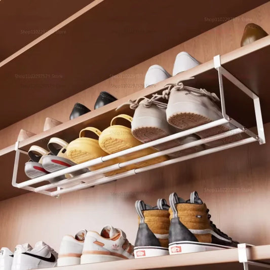 Armoire à chaussures avec étagères rétractables, organisateur durable