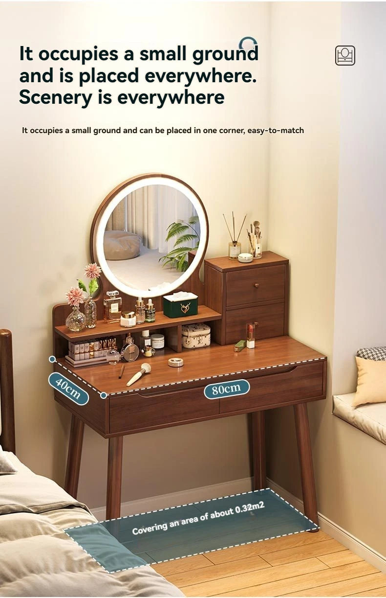 Coiffeuse de luxe légère style chinois - Bureau maquillage compact