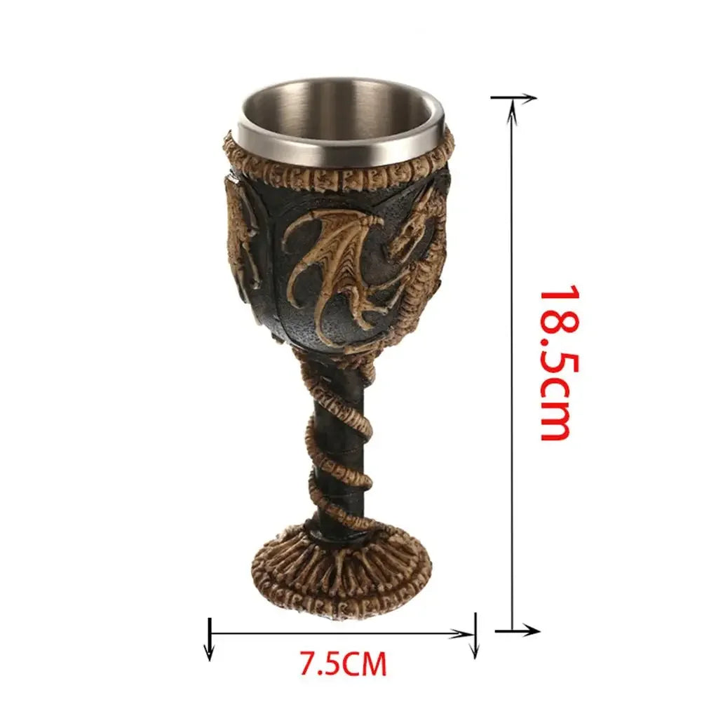 Tasse Viking en Bois Isolée - Baril Double Paroi en Métal