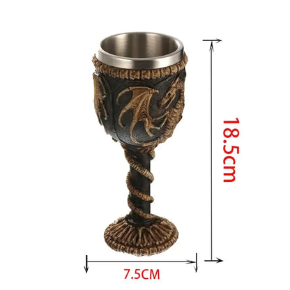 Tasse Viking en Bois Isolée - Baril Double Paroi en Métal