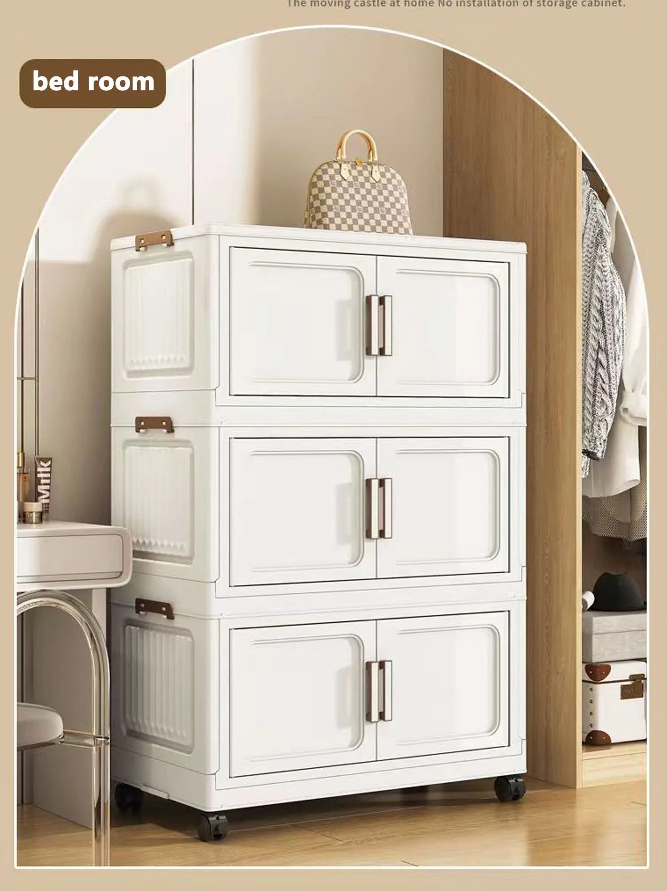 Armoire de rangement pliable pour vêtements de bébé et enfants