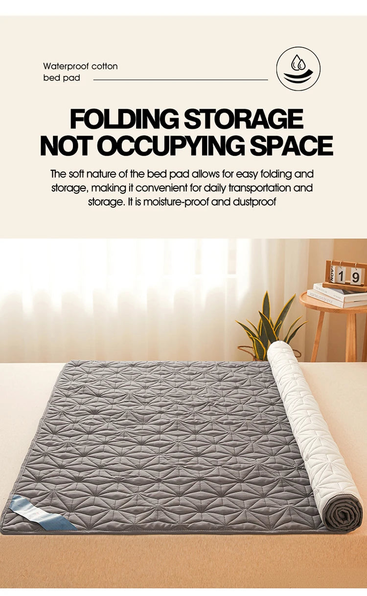 Surmatelas imperméable matelassé pour lit simple et double 140/160