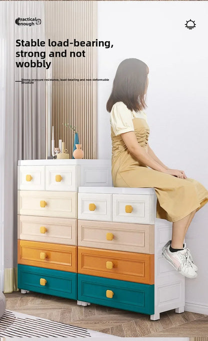 Armoire de rangement blanche à tiroirs - 50 casiers en plastique