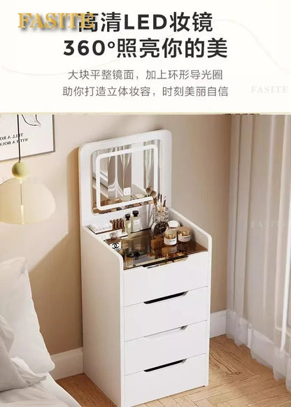 Commode moderne crème 48CM - Table de maquillage et rangement